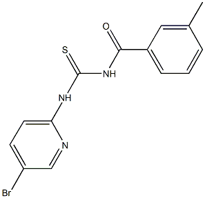 N-(5-bromopyridin-2-yl)-N'-(3-methylbenzoyl)thiourea 结构式