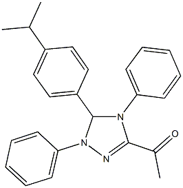 1-[5-(4-isopropylphenyl)-1,4-diphenyl-4,5-dihydro-1H-1,2,4-triazol-3-yl]ethanone 结构式