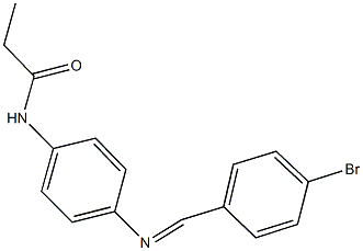 N-{4-[(4-bromobenzylidene)amino]phenyl}propanamide 结构式