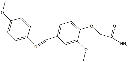 2-(2-methoxy-4-{[(4-methoxyphenyl)imino]methyl}phenoxy)acetamide 结构式