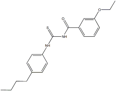 N-(4-butylphenyl)-N'-(3-ethoxybenzoyl)thiourea 结构式