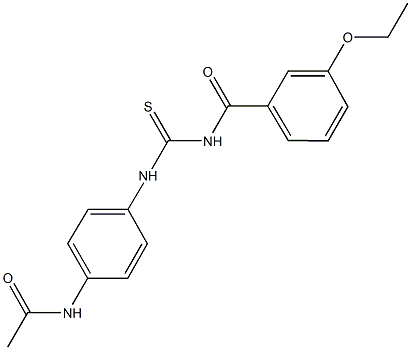 N-[4-({[(3-ethoxybenzoyl)amino]carbothioyl}amino)phenyl]acetamide 结构式