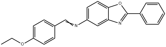 N-(4-ethoxybenzylidene)-N-(2-phenyl-1,3-benzoxazol-5-yl)amine 结构式