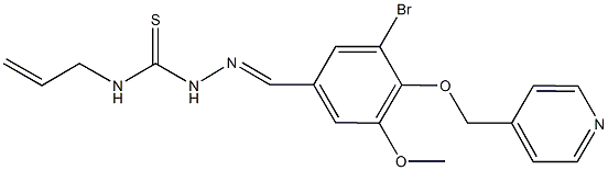 3-bromo-5-methoxy-4-(4-pyridinylmethoxy)benzaldehyde N-allylthiosemicarbazone 结构式