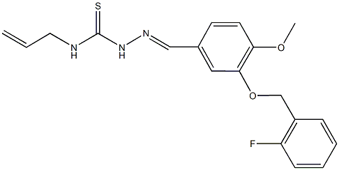3-[(2-fluorobenzyl)oxy]-4-methoxybenzaldehyde N-allylthiosemicarbazone 结构式