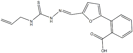 2-(5-{2-[(allylamino)carbothioyl]carbohydrazonoyl}-2-furyl)benzoic acid 结构式