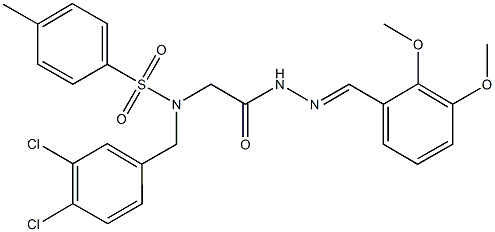 N-(3,4-dichlorobenzyl)-N-{2-[2-(2,3-dimethoxybenzylidene)hydrazino]-2-oxoethyl}-4-methylbenzenesulfonamide 结构式