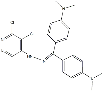 bis[4-(dimethylamino)phenyl]methanone (5,6-dichloro-4-pyridazinyl)hydrazone 结构式