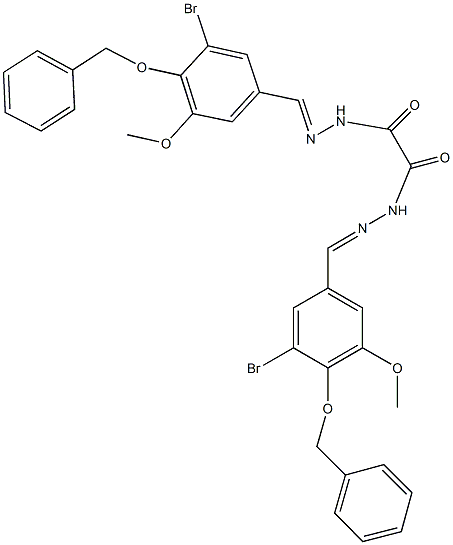 N'~1~,N'~2~-bis[4-(benzyloxy)-3-bromo-5-methoxybenzylidene]ethanedihydrazide 结构式