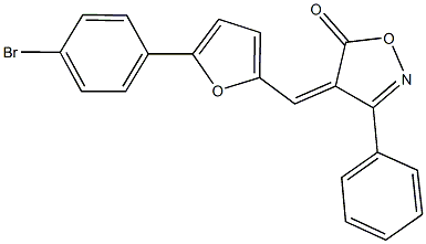 4-{[5-(4-bromophenyl)-2-furyl]methylene}-3-phenyl-5(4H)-isoxazolone 结构式