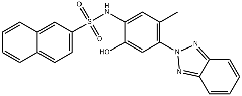 N-[4-(2H-1,2,3-benzotriazol-2-yl)-2-hydroxy-5-methylphenyl]-2-naphthalenesulfonamide 结构式