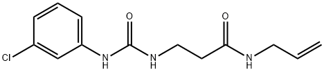 N-allyl-3-{[(3-chloroanilino)carbonyl]amino}propanamide 结构式