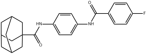 N-{4-[(4-fluorobenzoyl)amino]phenyl}-1-adamantanecarboxamide 结构式