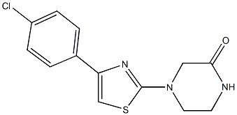 4-[4-(4-chlorophenyl)-1,3-thiazol-2-yl]-2-piperazinone 结构式