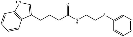 4-(1H-indol-3-yl)-N-[2-(phenylsulfanyl)ethyl]butanamide 结构式