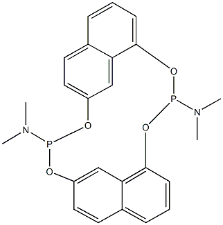 N~3~,N~3~,N~14~,N~14~-tetramethyl-2,4,13,15-tetraoxa-3,14-diphosphapentacyclo[14.6.2.2~5,8~.0~7,12~.0~20,24~]hexacosa-1(22),5,7,9,11,16,18,20,23,25-decaene-3,14-diamine 结构式