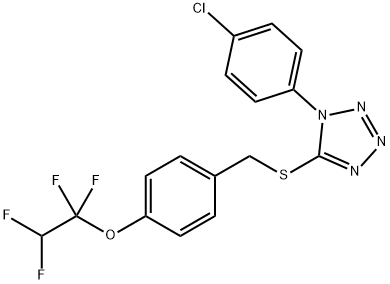 4-({[1-(4-chlorophenyl)-1H-tetraazol-5-yl]sulfanyl}methyl)phenyl 1,1,2,2-tetrafluoroethyl ether 结构式