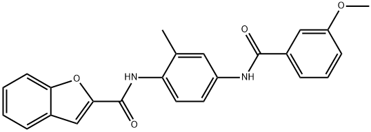 N-{4-[(3-methoxybenzoyl)amino]-2-methylphenyl}-1-benzofuran-2-carboxamide 结构式