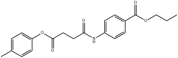 propyl 4-{[4-(4-methylphenoxy)-4-oxobutanoyl]amino}benzoate 结构式