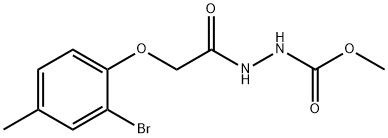 methyl 2-[(2-bromo-4-methylphenoxy)acetyl]hydrazinecarboxylate 结构式