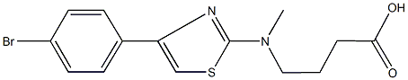 4-[[4-(4-bromophenyl)-1,3-thiazol-2-yl](methyl)amino]butanoic acid 结构式