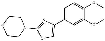 4-[4-(3,4-dimethoxyphenyl)-1,3-thiazol-2-yl]morpholine 结构式