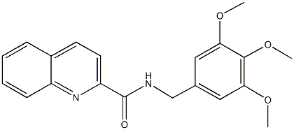 N-(3,4,5-trimethoxybenzyl)-2-quinolinecarboxamide 结构式