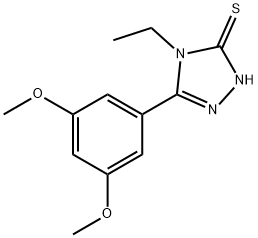 5-(3,5-dimethoxyphenyl)-4-ethyl-4H-1,2,4-triazole-3-thiol 结构式