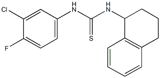 N-(3-chloro-4-fluorophenyl)-N'-(1,2,3,4-tetrahydro-1-naphthalenyl)thiourea 结构式