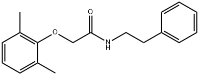 2-(2,6-dimethylphenoxy)-N-(2-phenylethyl)acetamide 结构式
