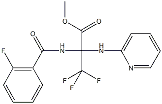 methyl 3,3,3-trifluoro-2-[(2-fluorobenzoyl)amino]-2-(2-pyridinylamino)propanoate 结构式