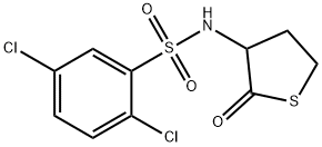 2,5-dichloro-N-(2-oxotetrahydro-3-thienyl)benzenesulfonamide 结构式