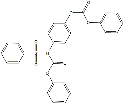 4-[(phenoxycarbonyl)(phenylsulfonyl)amino]phenyl phenyl carbonate 结构式