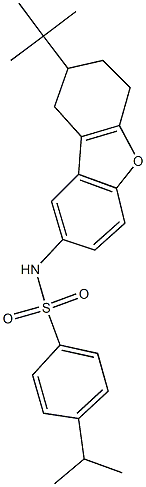 N-(8-tert-butyl-6,7,8,9-tetrahydrodibenzo[b,d]furan-2-yl)-4-isopropylbenzenesulfonamide 结构式