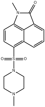 1-methyl-6-[(4-methyl-1-piperazinyl)sulfonyl]benzo[cd]indol-2(1H)-one 结构式
