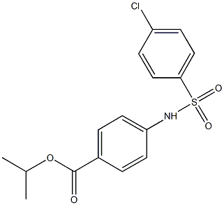 isopropyl 4-{[(4-chlorophenyl)sulfonyl]amino}benzoate 结构式