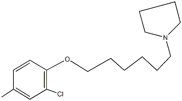 1-{6-[(2-chloro-4-methylphenyl)oxy]hexyl}pyrrolidine 结构式