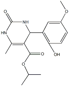 isopropyl 4-(2-hydroxy-5-methoxyphenyl)-6-methyl-2-oxo-1,2,3,4-tetrahydro-5-pyrimidinecarboxylate 结构式