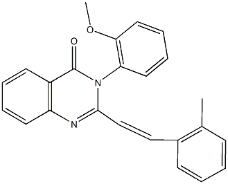 3-(2-methoxyphenyl)-2-[2-(2-methylphenyl)vinyl]quinazolin-4(3H)-one 结构式