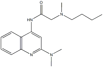 2-[butyl(methyl)amino]-N-[2-(dimethylamino)-4-quinolinyl]acetamide 结构式