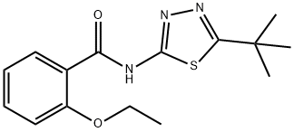 N-(5-tert-butyl-1,3,4-thiadiazol-2-yl)-2-ethoxybenzamide 结构式