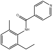 N-(2-ethyl-6-methylphenyl)isonicotinamide 结构式