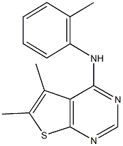 N-(5,6-dimethylthieno[2,3-d]pyrimidin-4-yl)-N-(2-methylphenyl)amine 结构式