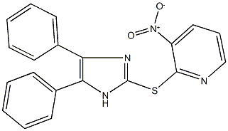 2-[(4,5-diphenyl-1H-imidazol-2-yl)sulfanyl]-3-nitropyridine 结构式