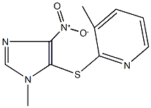 2-({4-nitro-1-methyl-1H-imidazol-5-yl}sulfanyl)-3-methylpyridine 结构式