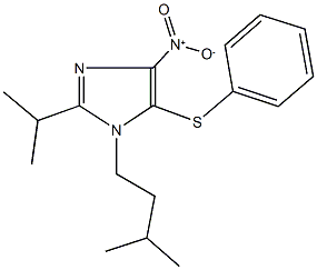 4-nitro-1-isopentyl-2-isopropyl-5-(phenylsulfanyl)-1H-imidazole 结构式