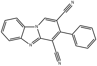 3-phenylpyrido[1,2-a]benzimidazole-2,4-dicarbonitrile 结构式