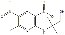 2-({3,5-bisnitro-6-methyl-2-pyridinyl}amino)-2-methyl-1-propanol 结构式