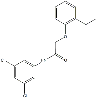 N-(3,5-dichlorophenyl)-2-(2-isopropylphenoxy)acetamide 结构式