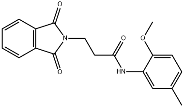 3-(1,3-dioxo-1,3-dihydro-2H-isoindol-2-yl)-N-(2-methoxy-5-methylphenyl)propanamide 结构式